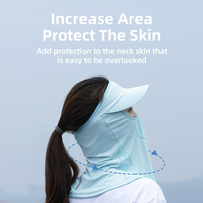 ROCKBROS Sun Protection Cycling Full Face Mask Summer Ice Silk Meeste Naiste peakatted Mootorrattapüügiks Jooksmiseks Õuespordiks