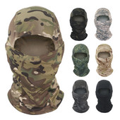Taktikai terepszínű maszkok Balaclava teljes arcmaszk kültéri sport szélálló kerékpározás túrázás síelés Camo sál maszk sapkák