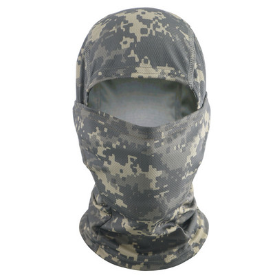 Taktikai terepszínű maszkok Balaclava teljes arcmaszk kültéri sport szélálló kerékpározás túrázás síelés Camo sál maszk sapkák