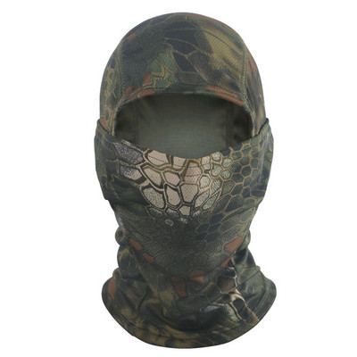 Taktikai terepszínű maszkok Balaclava teljes arcmaszk kültéri sport szélálló kerékpározás túrázás síelés Camo sál maszk sapkák