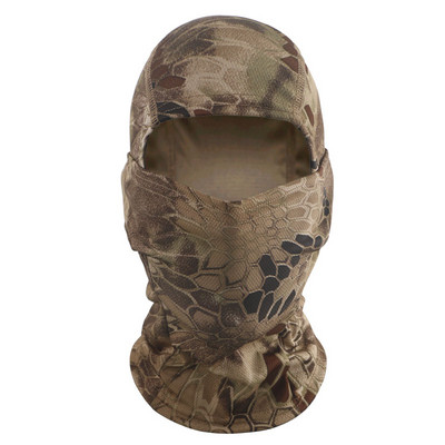 Taktikai terepszínű maszkok Balaclava teljes arcmaszk kültéri sport szélálló kerékpározás túrázás síelés Camo sál maszk sapkák