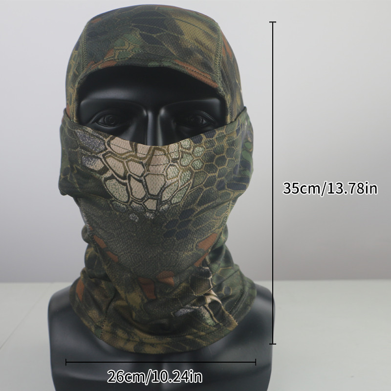 Taktikai terepszínű maszkok Balaclava teljes arcmaszk kültéri sport szélálló kerékpározás túrázás síelés Camo sál maszk sapkák