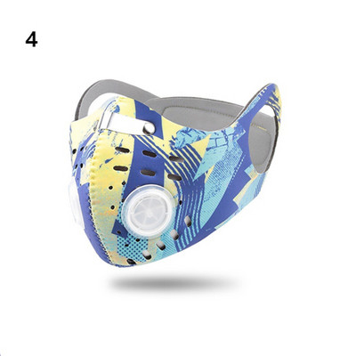 Pestav sporditreeningu rattamask filtritega aktiivsüsi PM2.5 saastevastane jalgratta näomask kõrvarõngaga