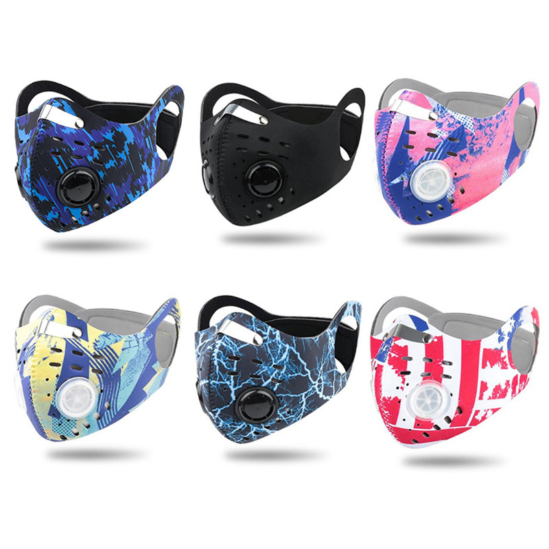 Pestav sporditreeningu rattamask filtritega aktiivsüsi PM2.5 saastevastane jalgratta näomask kõrvarõngaga