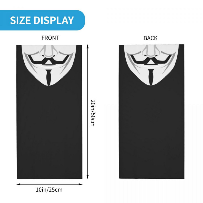 Balaklava za sportove na otvorenom G-Guy F-Fawkes maska za lice Biciklistička maska Mekana biciklistička filmska maska za lice Trendovsko planinarenje Kampiranje Šalovi otporni na vjetar