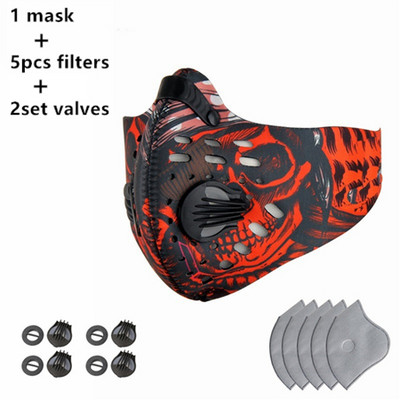 Riteņbraukšanas maska MTB Anti-smog Sponge sejas maska PM2.5 mutes slāpētājs Pretputekļu respirators braukšanai Velosipēdu treniņu maska vīriešiem sievietēm