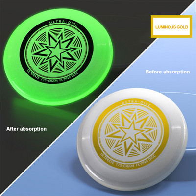 Naktinės šviesos fluorescenciniai skraidantys diskai Aukščiausia skraidanti lėkštė, skirta lauko sportui paplūdimyje stovyklavietėje Tėvai ir vaikai žaiskite žaidimą sukamieji diskai