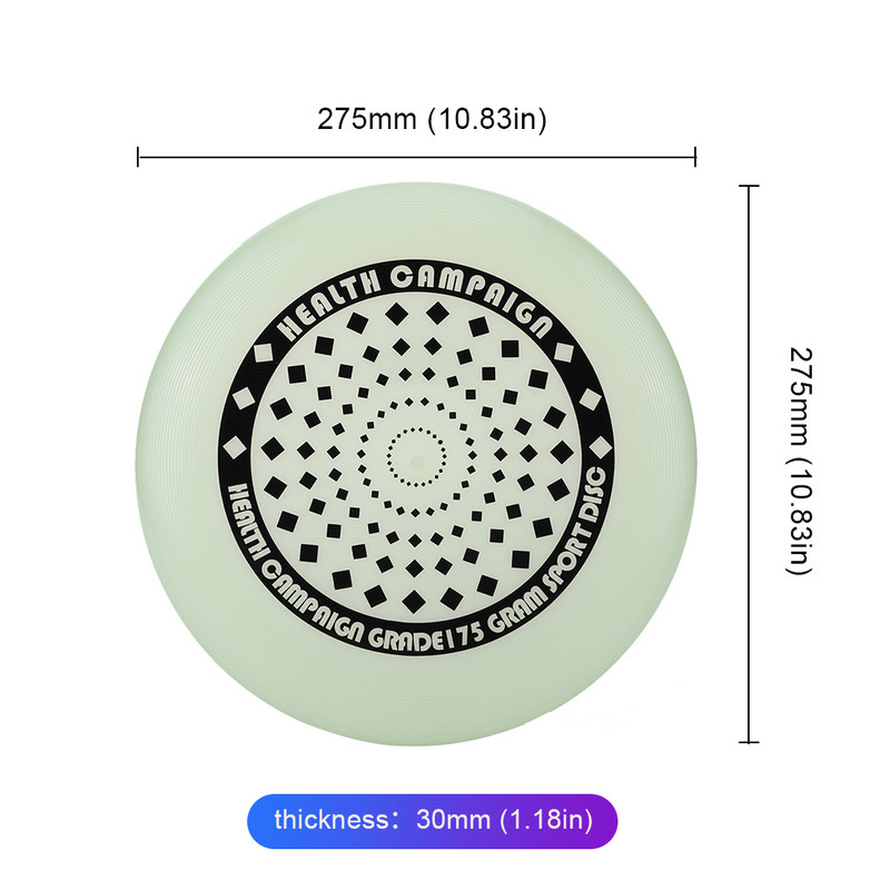 Naktinės šviesos fluorescenciniai skraidantys diskai Aukščiausia skraidanti lėkštė, skirta lauko sportui paplūdimyje stovyklavietėje Tėvai ir vaikai žaiskite žaidimą sukamieji diskai