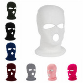 2020. gada ziemas siltā slēpošanas riteņbraukšana ar 3 bedrīšu balaclava kapuces vāciņu pilnas sejas maska āra pārgājieniem, silta sejas maska vēja necaurlaidīga