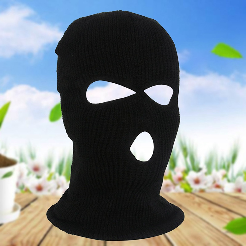 2020. gada ziemas siltā slēpošanas riteņbraukšana ar 3 bedrīšu balaclava kapuces vāciņu pilnas sejas maska āra pārgājieniem, silta sejas maska vēja necaurlaidīga