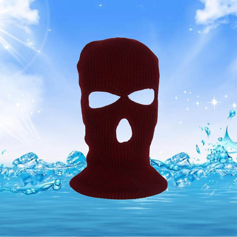 2020. gada ziemas siltā slēpošanas riteņbraukšana ar 3 bedrīšu balaclava kapuces vāciņu pilnas sejas maska āra pārgājieniem, silta sejas maska vēja necaurlaidīga