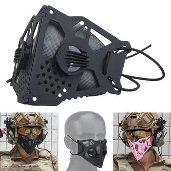Нова тактическа маска за половин лице, защитна сменяема анти-капкова слюнка, прахоустойчива защита, Колоездене Хелоуин Косплей маска за прах