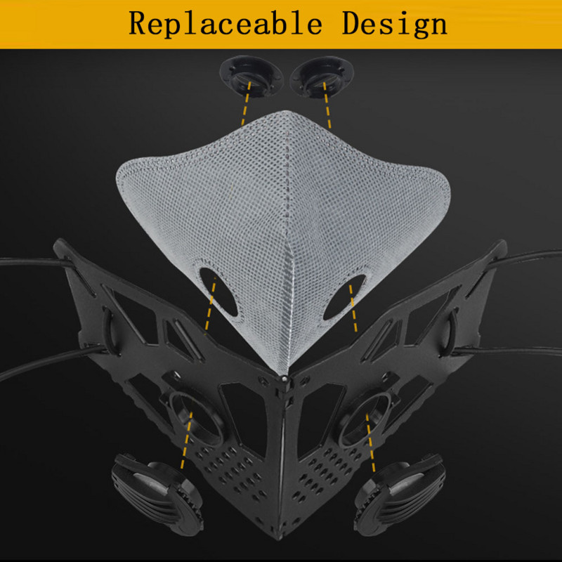 Uus taktikaline mask pool nägu, vahetatav tilkadevastane süljevastane tolmukindel kaitse jalgrattasõidu Halloweeni Cosplay tolmumask