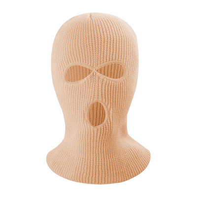 Jauna trīs caurumu trikotāžas cepure vīriešu un sieviešu pretterorisma galvassegas laupīšanas cepures ietīšana āra maska silta cepure slēpošanas galvassega