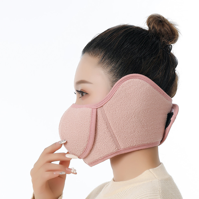 Sveobuhvatna maska s otvorenim nosom otporna na hladnoću Zaštita za uši motocikla za odrasle, Anti-gas Topla maska Maska od polarnog flisa Pamučna maska