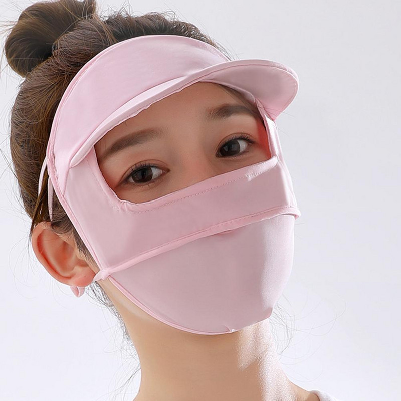 Trendi jednobojni prozračni šešir za jahanje za zaštitu od sunca za cijelo lice i periva kapa za jahanje za zaštitu od sunca Potrepštine za van