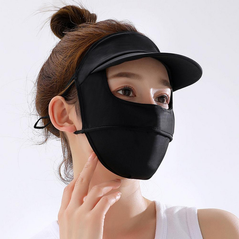 Trendi jednobojni prozračni šešir za jahanje za zaštitu od sunca za cijelo lice i periva kapa za jahanje za zaštitu od sunca Potrepštine za van