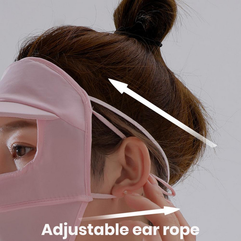 Trendi jednobojni prozračni šešir za jahanje za zaštitu od sunca za cijelo lice i periva kapa za jahanje za zaštitu od sunca Potrepštine za van