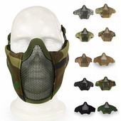 Taktikaline mask 4,5-tolline kokkupandav Airsoft poolmask kaitsev võrkmask naistele ja teismelistele Airsoft paintballi varustus