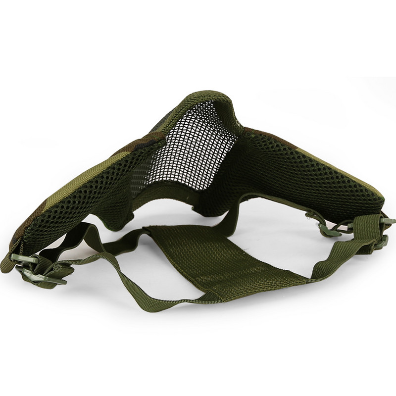 Taktikaline mask 4,5-tolline kokkupandav Airsoft poolmask kaitsev võrkmask naistele ja teismelistele Airsoft paintballi varustus