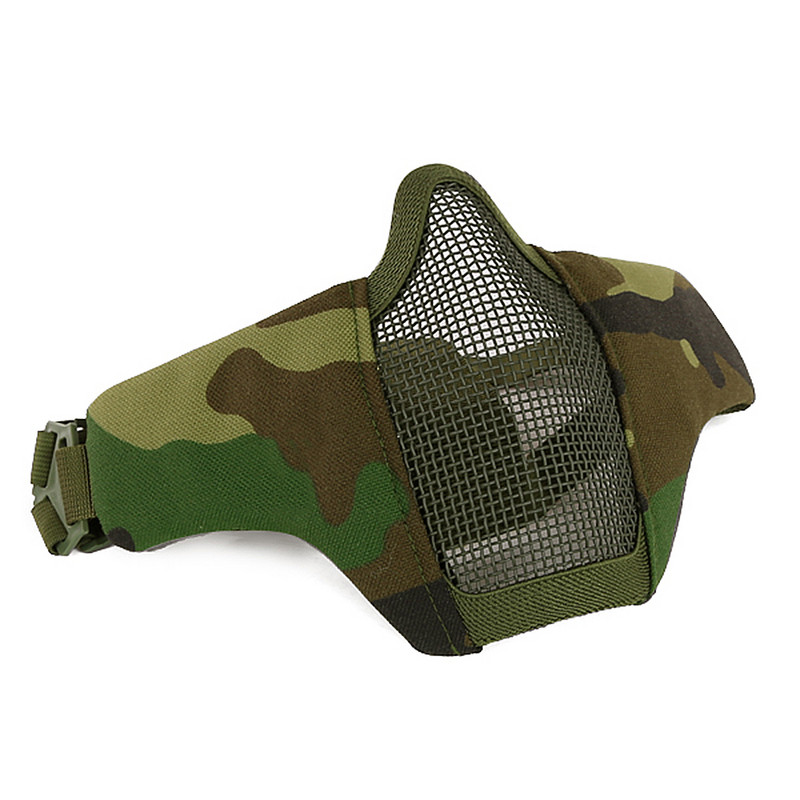 Taktikaline mask 4,5-tolline kokkupandav Airsoft poolmask kaitsev võrkmask naistele ja teismelistele Airsoft paintballi varustus