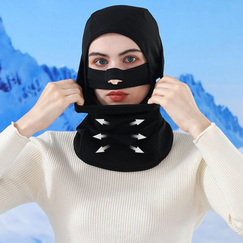 Балаклава Face Guard Плюшена подплата Мека високоеластична дишаща ски маска Зимна шапка за риболов на лед Снегоход Каране на ски