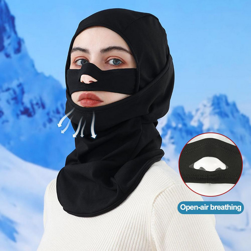 Balaclava Face Guard plüüsis vooder Pehme kõrge elastsusega hingav suusamask talvemüts jääpüügiks Mootorsaaniga suusatamiseks