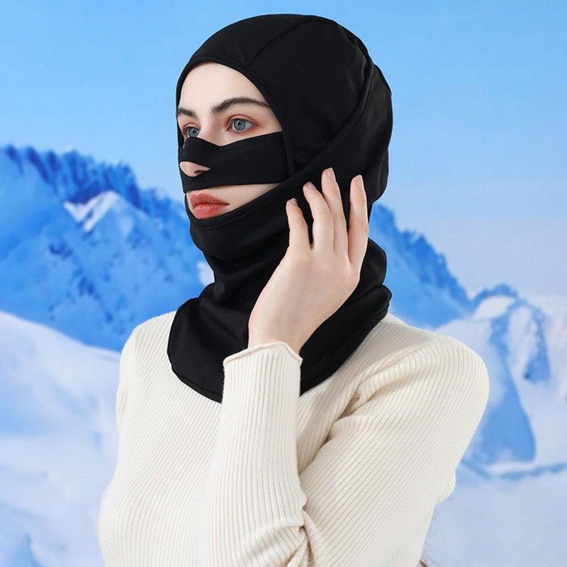 Balaclava Face Guard plüüsis vooder Pehme kõrge elastsusega hingav suusamask talvemüts jääpüügiks Mootorsaaniga suusatamiseks