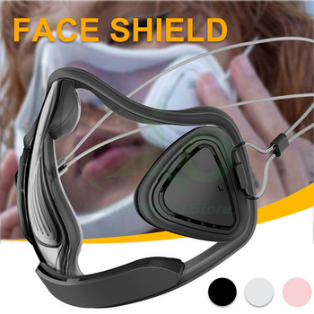Ποδηλασία Αθλητικά Αθλητικά Διαφανή προστατευτική μάσκα Επαναχρησιμοποιήσιμη Διαφανές προστατευτικό κάλυμμα Πλαστική μάσκα σεφ Μάσκα ιππασίας