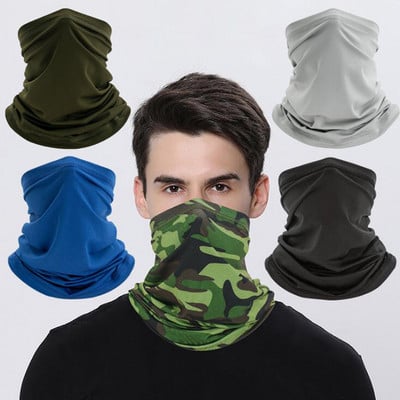 Férfi Női Nyári Varázsmaszk Fejpánt Elasztikus Légáteresztő nyak Gaiter Tube Sál Fél Arc Takaró Taktikai Kerékpár Túra Bandana