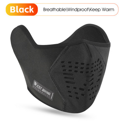 WEST BIKING Winter Warm Cycling Μάσκα Προσώπου Αντρών Αντιανεμικό Fleece Bike Μάσκα μισού προσώπου Μάσκα εξωτερικού χώρου θερμικής ποδηλασίας για ψάρεμα σκι