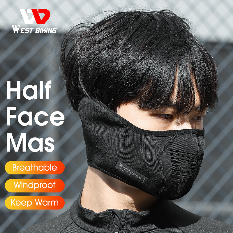 WEST BIKING Winter Warm Cycling Μάσκα Προσώπου Αντρών Αντιανεμικό Fleece Bike Μάσκα μισού προσώπου Μάσκα εξωτερικού χώρου θερμικής ποδηλασίας για ψάρεμα σκι