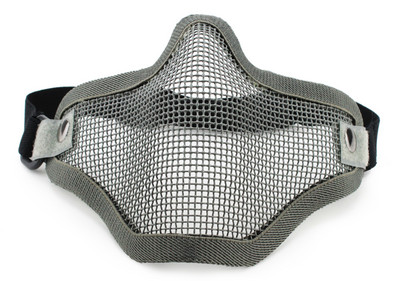 Täiustatud terasest metallvõrkmask taktikaline jahindus paintballi poole näoga pealuu mask sõjaliseks laskekiiver näokaitse