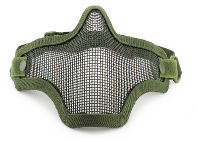 Täiustatud terasest metallvõrkmask taktikaline jahindus paintballi poole näoga pealuu mask sõjaliseks laskekiiver näokaitse