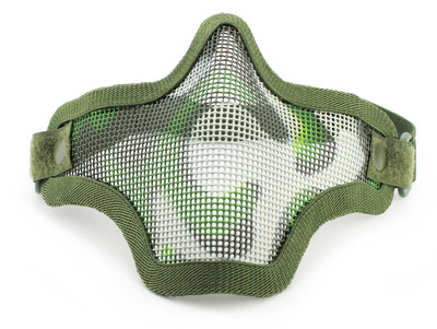 Täiustatud terasest metallvõrkmask taktikaline jahindus paintballi poole näoga pealuu mask sõjaliseks laskekiiver näokaitse