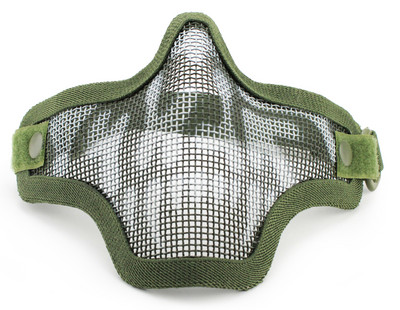 Täiustatud terasest metallvõrkmask taktikaline jahindus paintballi poole näoga pealuu mask sõjaliseks laskekiiver näokaitse