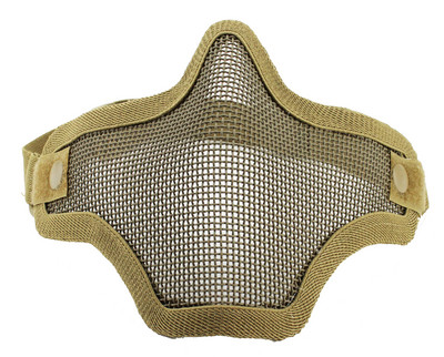 Täiustatud terasest metallvõrkmask taktikaline jahindus paintballi poole näoga pealuu mask sõjaliseks laskekiiver näokaitse