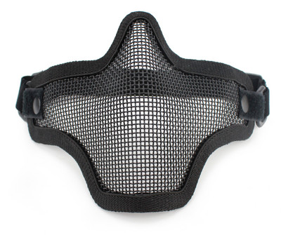 Täiustatud terasest metallvõrkmask taktikaline jahindus paintballi poole näoga pealuu mask sõjaliseks laskekiiver näokaitse