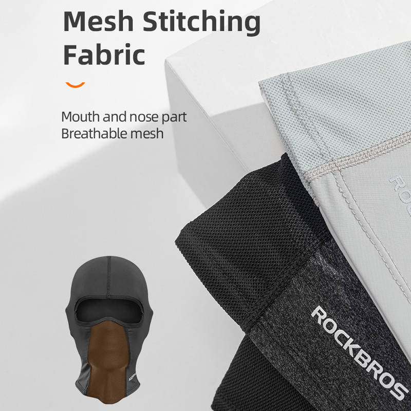 ROCKBROS Velosipēdu maska sejai Vasaras elpojoša saules UV aizsardzība Balaclava brilles caurums vīriešiem sievietēm ātri žūstoša maska atkārtoti lietojama
