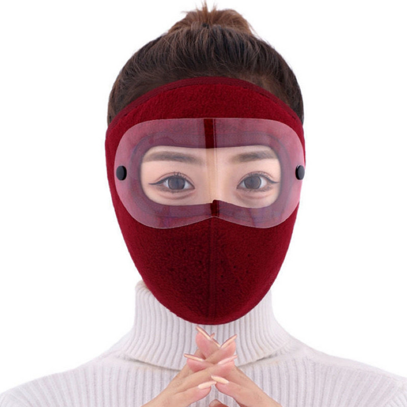 Maska otporna na vjetar i prašinu za biciklizam, skijanje Prozračna maska Maska od flisa s naočalama visoke razlučivosti Kapa za vožnju