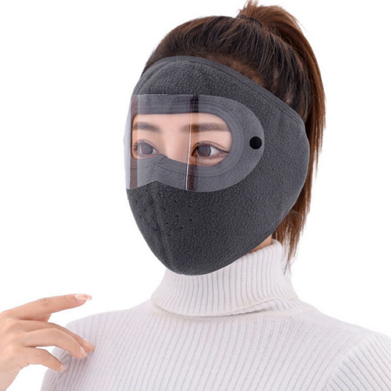 Maska otporna na vjetar i prašinu za biciklizam, skijanje Prozračna maska Maska od flisa s naočalama visoke razlučivosti Kapa za vožnju