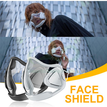 Ποδηλασία Αθλητικά Αθλητικά Διαφανή προστατευτική μάσκα Επαναχρησιμοποιήσιμη Διαφανές προστατευτικό κάλυμμα Πλαστική μάσκα σεφ Μάσκα ιππασίας