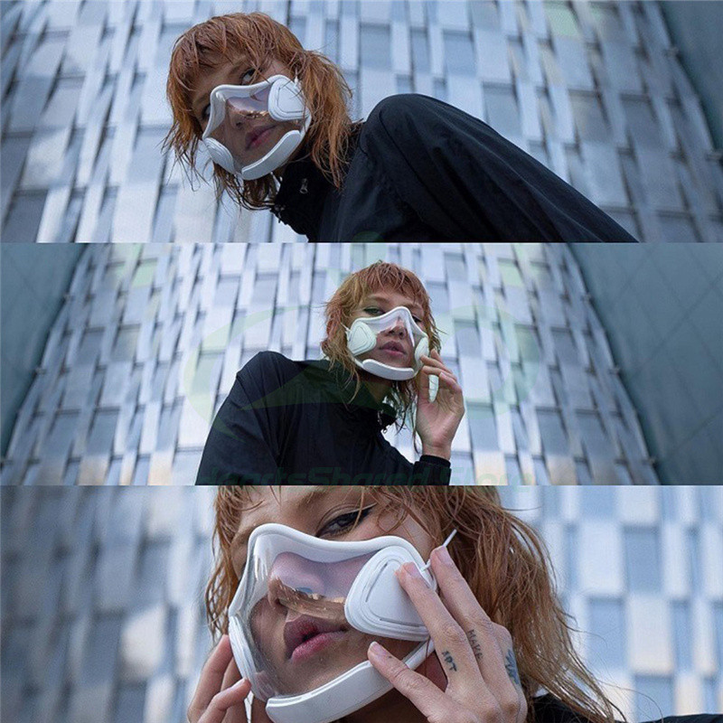 Biciklistička sportska sigurnosna prozirna zaštitna maska za višekratnu upotrebu prozirna zaštitna navlaka plastična kuharska maska maska za jahanje