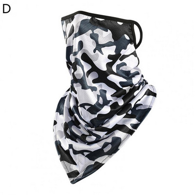 Ledus zīda trīsstūris riteņbraukšanas šalle, saules izturīga, ātri žūstoša, laba ventilācija