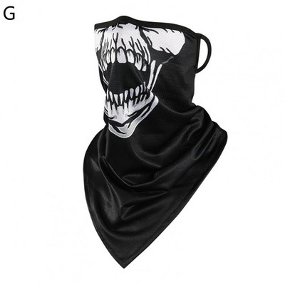 Ledus zīda trīsstūris riteņbraukšanas šalle, saules izturīga, ātri žūstoša, laba ventilācija