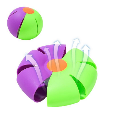 Minge cu disc zburător Pas elastic pe mingea zburătoare cu lumini colorate Minge zburătoare Jucării creative inovatoare Minge pentru sport în aer liber