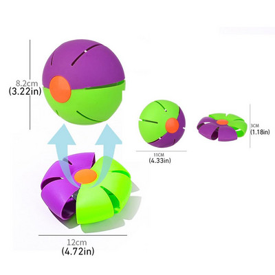 Skraidantis kamuoliukas, elastingas žingsnis ant skraidančio kamuolio su spalvingomis lemputėmis Skraidantis kamuolys Naujoviški kūrybiniai žaislai lauko sporto kamuolys
