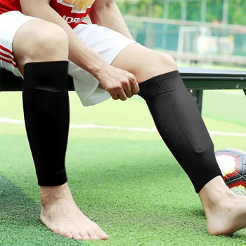 1 ζεύγος Αθλητικό ποδόσφαιρο Κάλτσα με μαξιλαράκι για ενήλικες εφήβους Παιδική προστατευτική υποστήριξη ποδιών Συμπιεστικό μανίκι γάμπας
