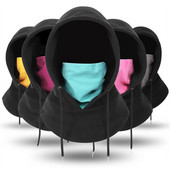 Καπέλα χειμερινής ποδηλασίας διπλής χρήσης Ανδρικά γυναικεία Καπέλα με κουκούλα σκι Ρυθμιζόμενο καπέλο fleece βελούδινο Θερμικό Balaclava Μάσκα προσώπου Αντιανεμικό