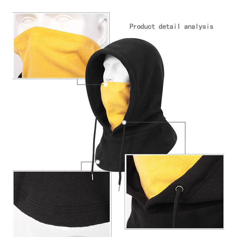 Καπέλα χειμερινής ποδηλασίας διπλής χρήσης Ανδρικά γυναικεία Καπέλα με κουκούλα σκι Ρυθμιζόμενο καπέλο fleece βελούδινο Θερμικό Balaclava Μάσκα προσώπου Αντιανεμικό